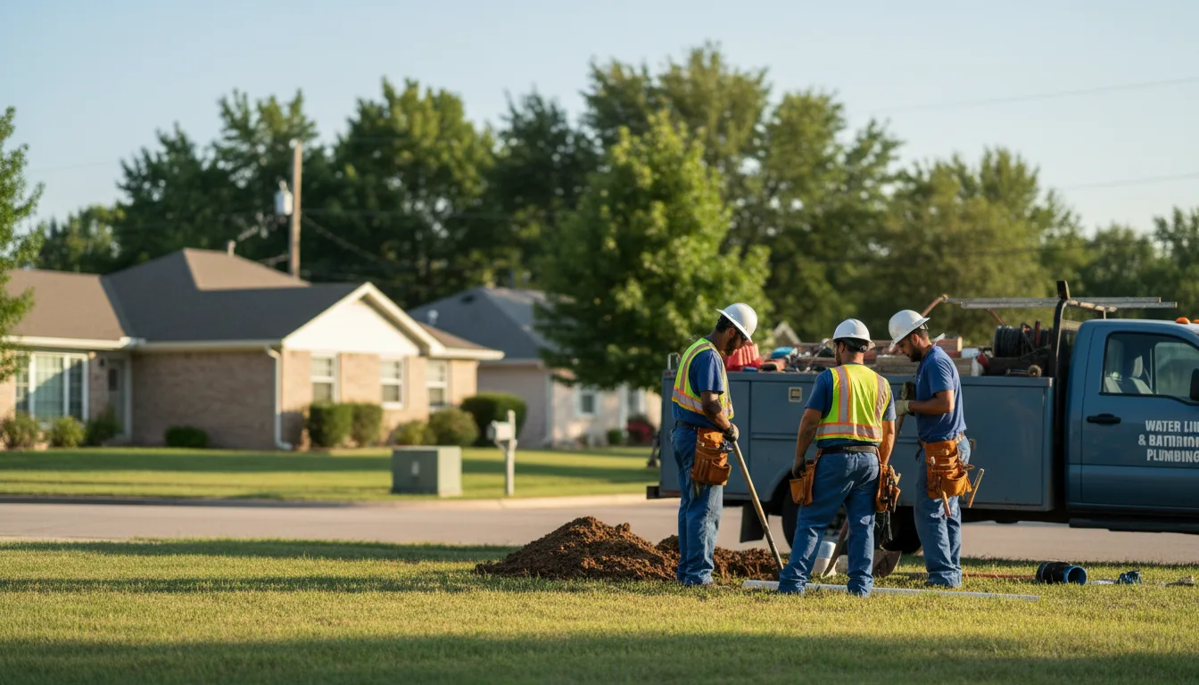 Residential water line and bathroom plumbing service in Hobbs, NM